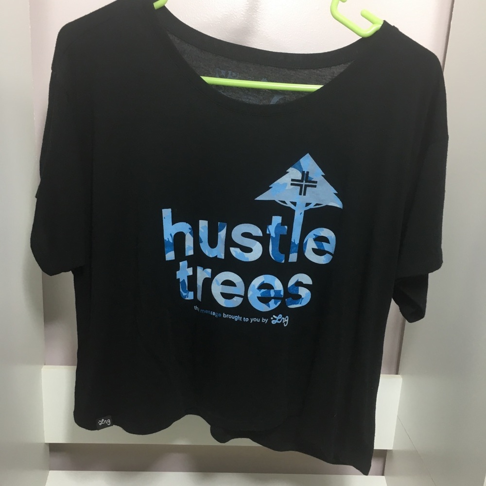 Hustle trees blue camo crop top size S PRICE DROP